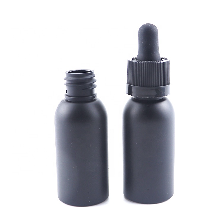 child safety bottle cap 1ounce black dropper bottles plastic matte black bottles 1oz