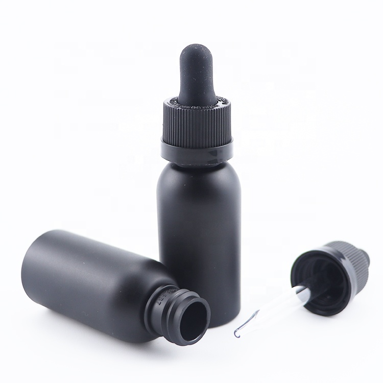 child safety bottle cap 1ounce black dropper bottles plastic matte black bottles 1oz