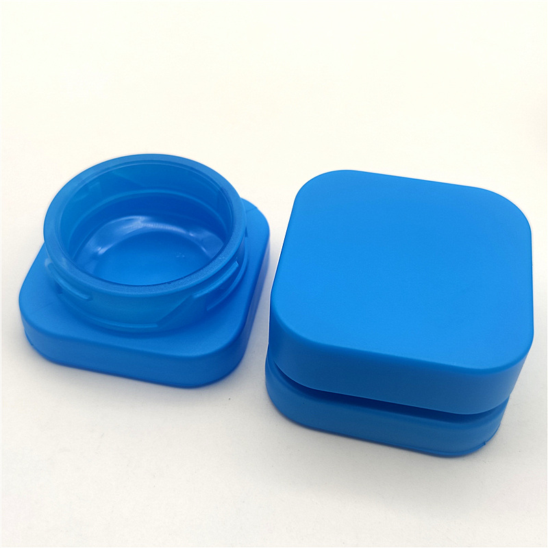childproof Concentrate 5g 5ml 7ml 9ml pill clear frost child resistant CR square glass jar with biack child resistant lid