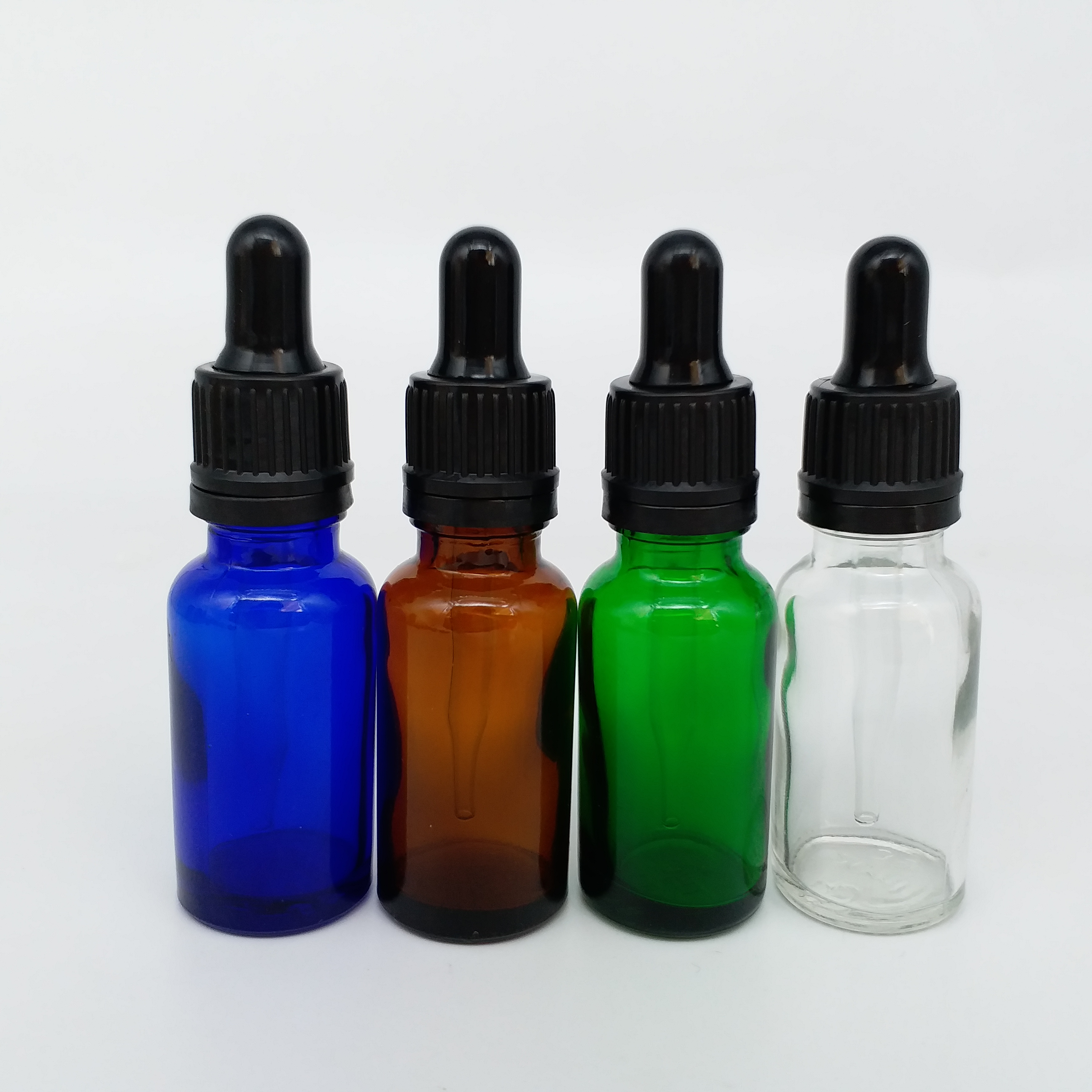 childproof cap 5ml 10ml 15ml 20ml 30ml 50ml 60ml 100ml 120ml clear amber black green blue white gold glass dropper bottles