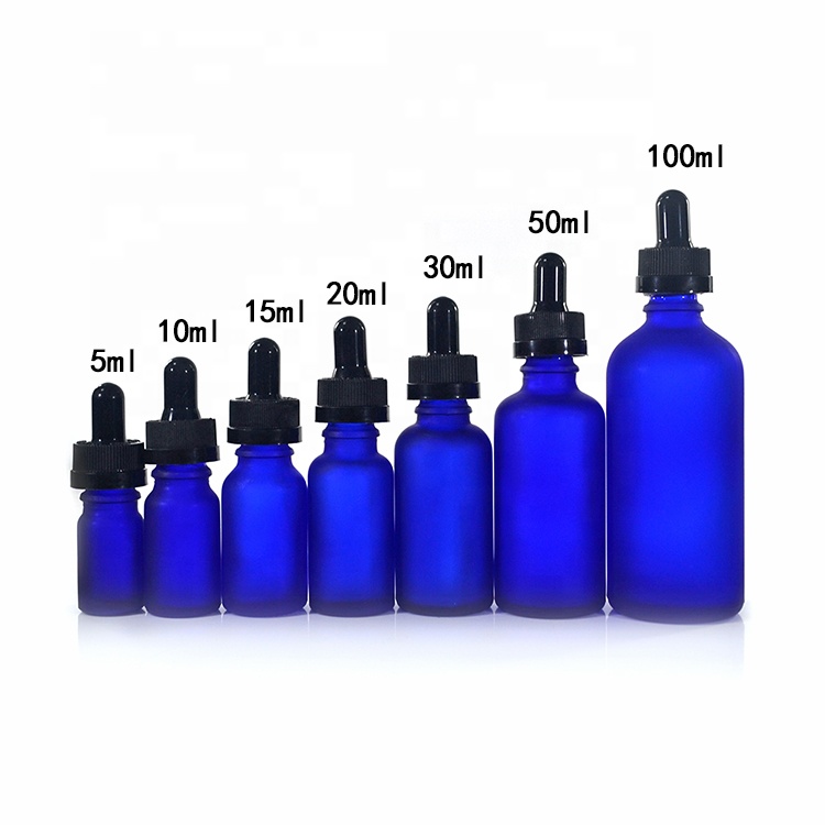 childproof cap amber green blue frosted glass dropper bottle for cbd thincture oil