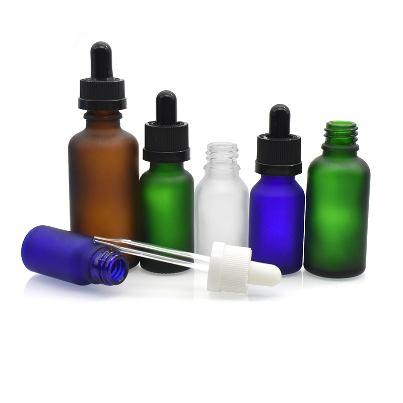childproof cap e juice e liqud e vape oil glass dropper bottle 5ml 10ml 30ml 50ml 100ml frosted black amber clear glass bottle