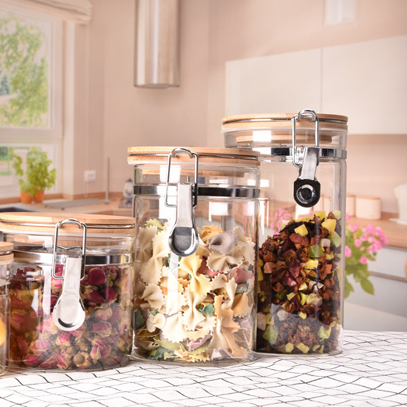 china 600ml airtight food candy storage glass jar