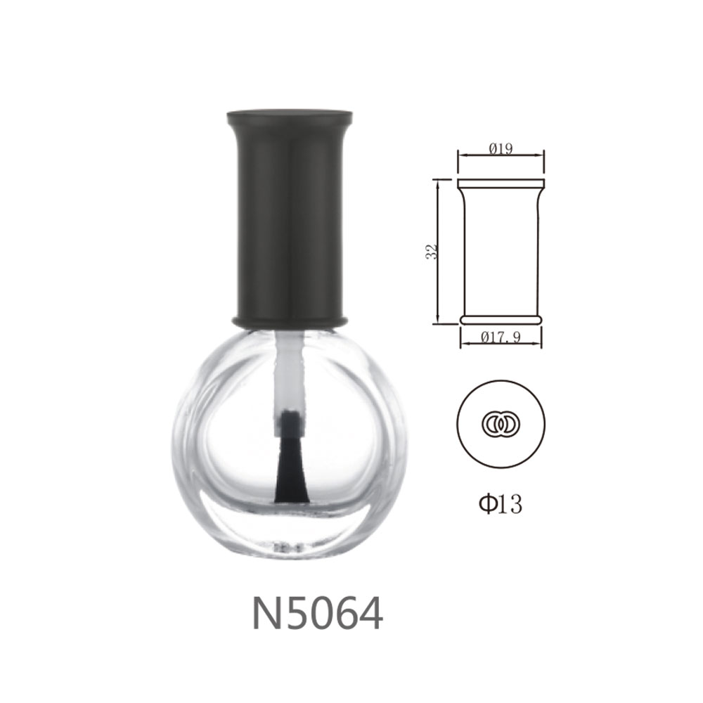 china factory outlets custom 10ml 12ml 15ml clear empty gel nail polish glass bottle with diamond caps and black dupont brush