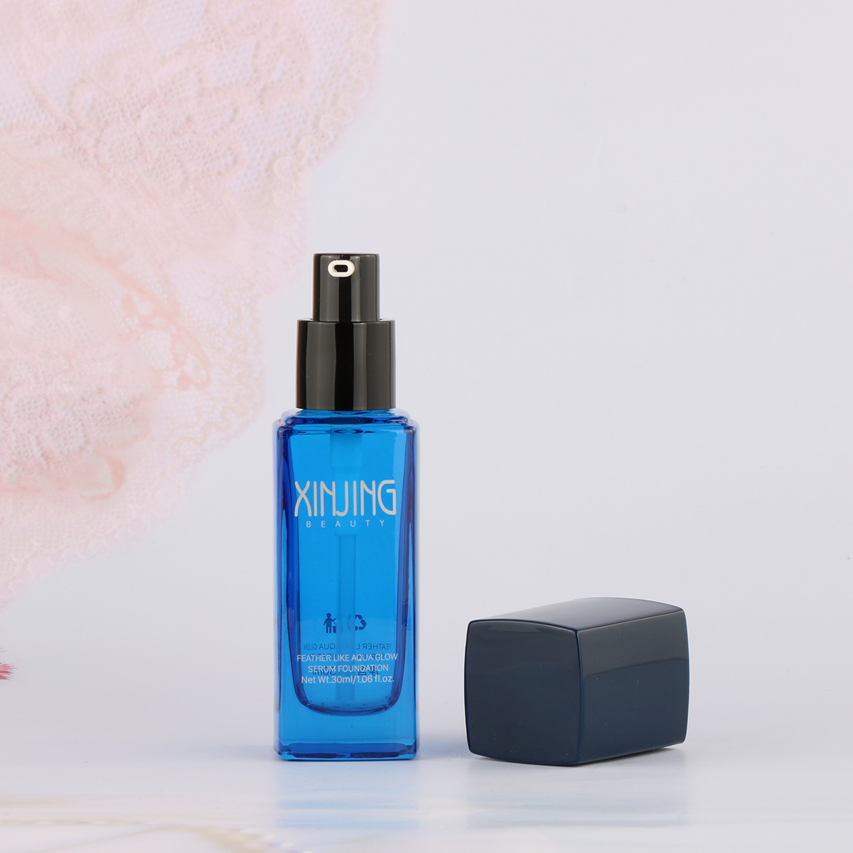 china made 120 ml frosted skincare packaging rectangle toner emulsion eye cream serum men cosmetic glass bottles set