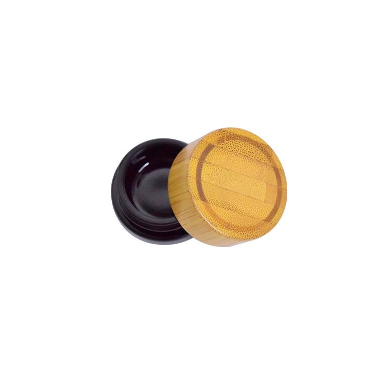 china manufacturer luxury cream jars with lid black bamboo jars eye cream concentrate glass cream jars