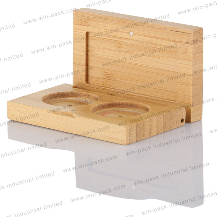 china supplier environmental bamboo eye shadow containers packaging wholesale cosmetic
