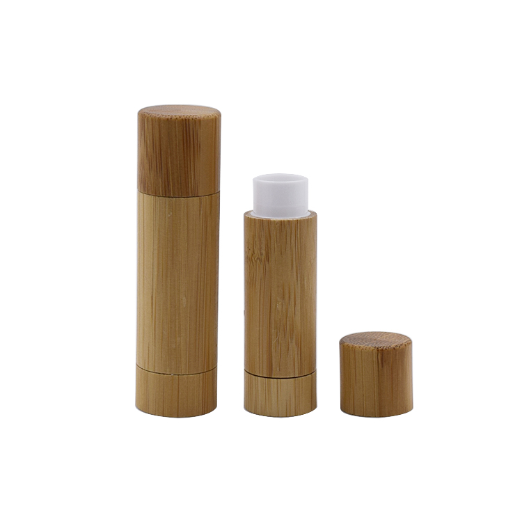 china supplier environmental friendly empty 5g lip balm bamboo package/container in stock