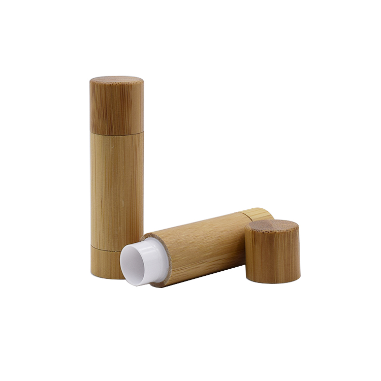 china supplier environmental friendly empty 5g lip balm bamboo package/container in stock
