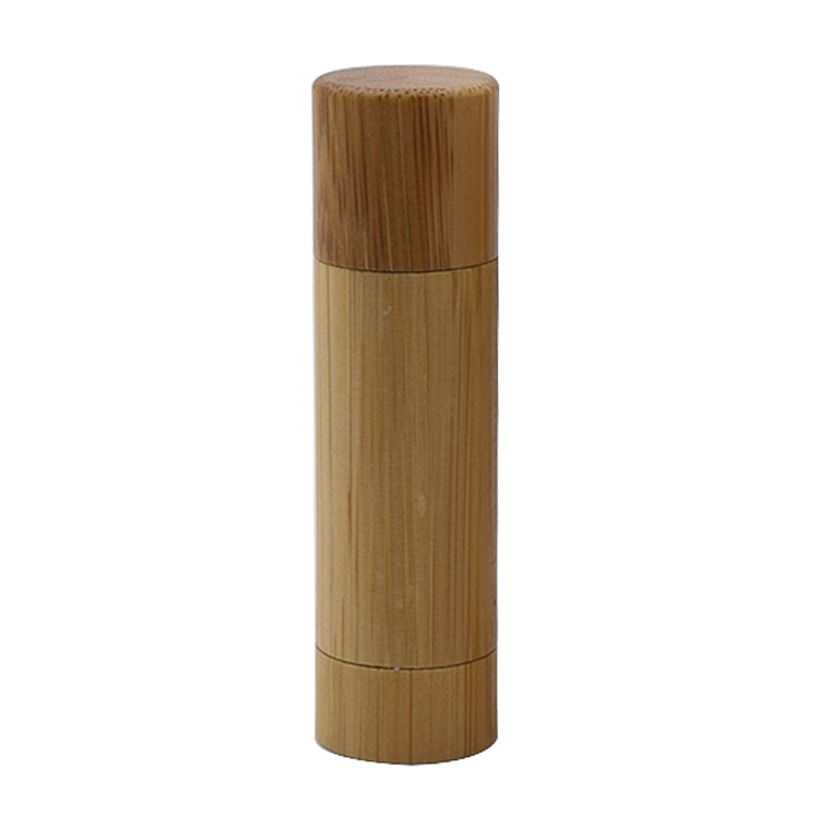 china supplier environmental friendly empty 5g lip balm bamboo package/container in stock