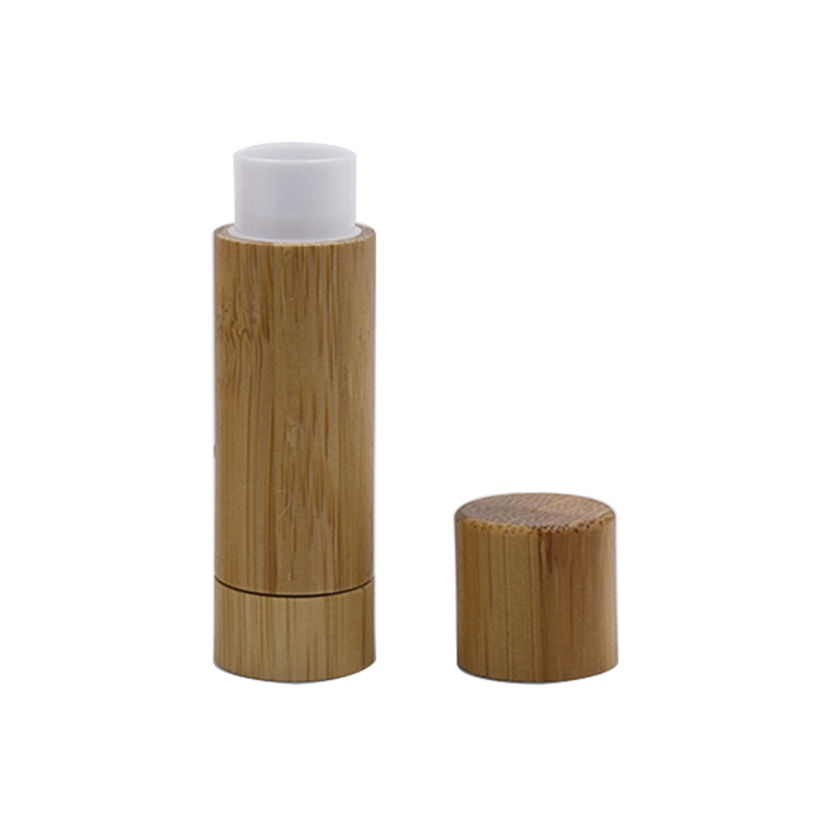 china supplier environmental friendly empty 5g lip balm bamboo package/container in stock
