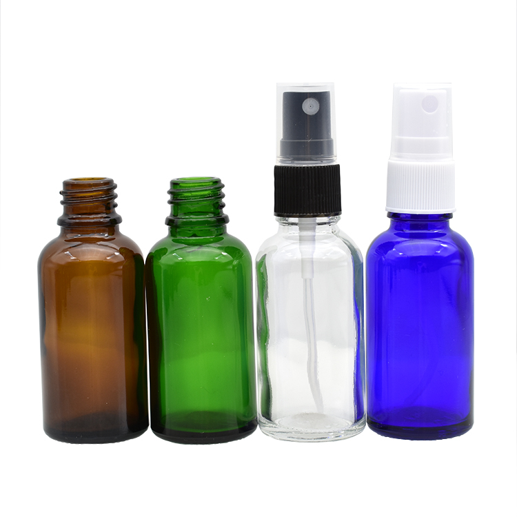 china supplier green blue amber clear essential oil glass spray bottles 30ml 5ml 10ml 15ml 20ml 50ml 100ml for e liquid cosmetic