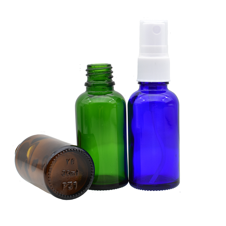 china supplier green blue amber clear essential oil glass spray bottles 30ml 5ml 10ml 15ml 20ml 50ml 100ml for e liquid cosmetic
