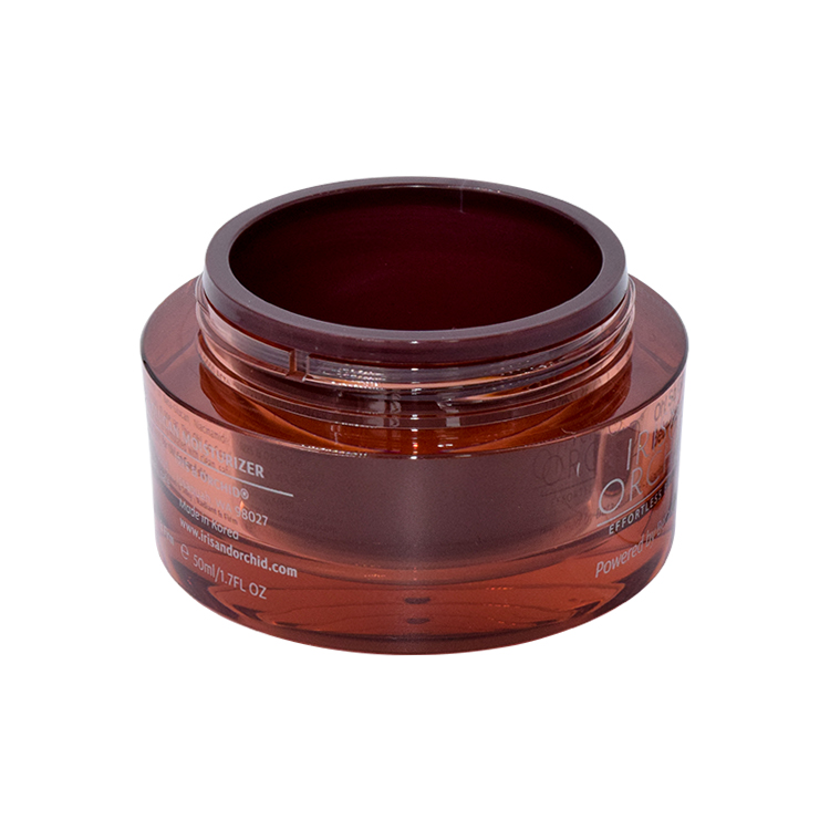 china supplier wine 50g round acrylic nail gel cosmetic jar with silver UV lid