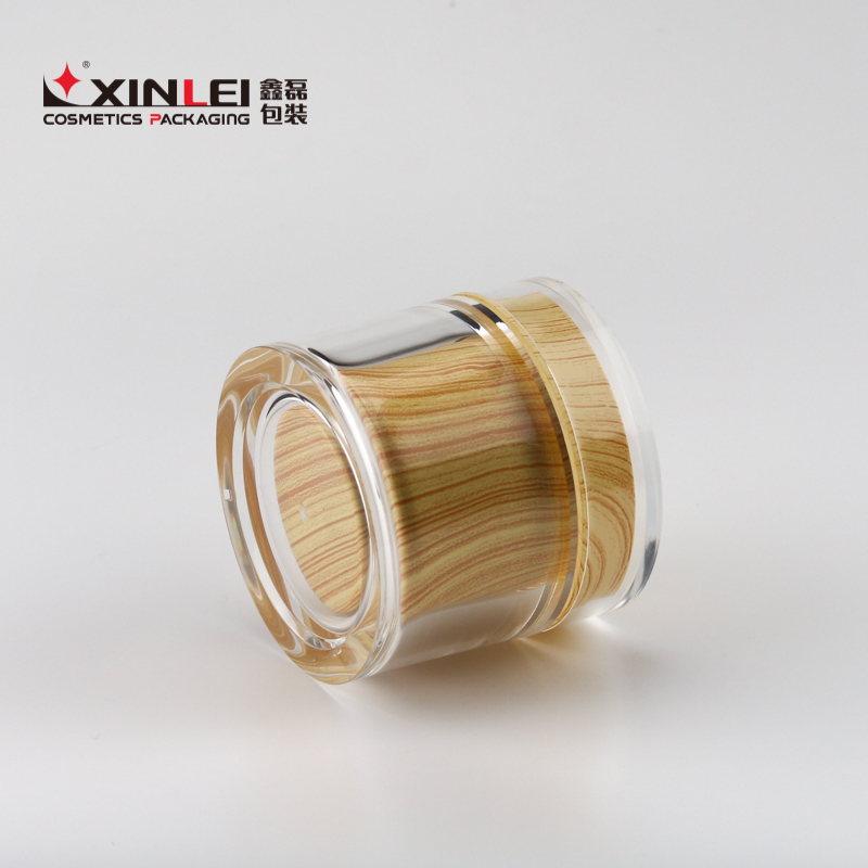 china supplier wood bamboo cap round plastic jar