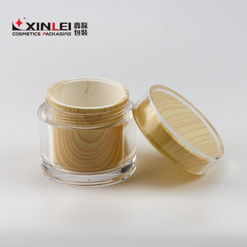 china supplier wood bamboo cap round plastic jar