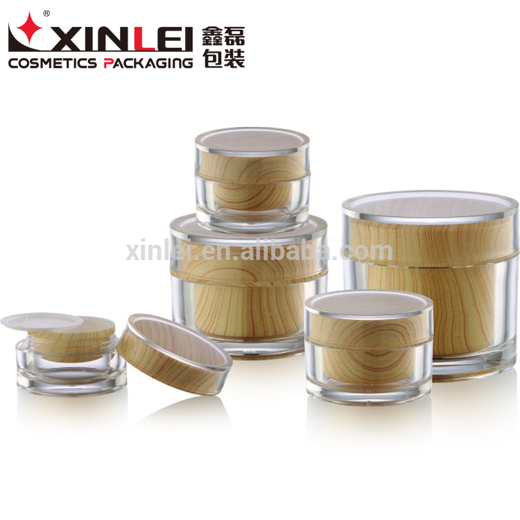 china supplier wood bamboo cap round plastic jar