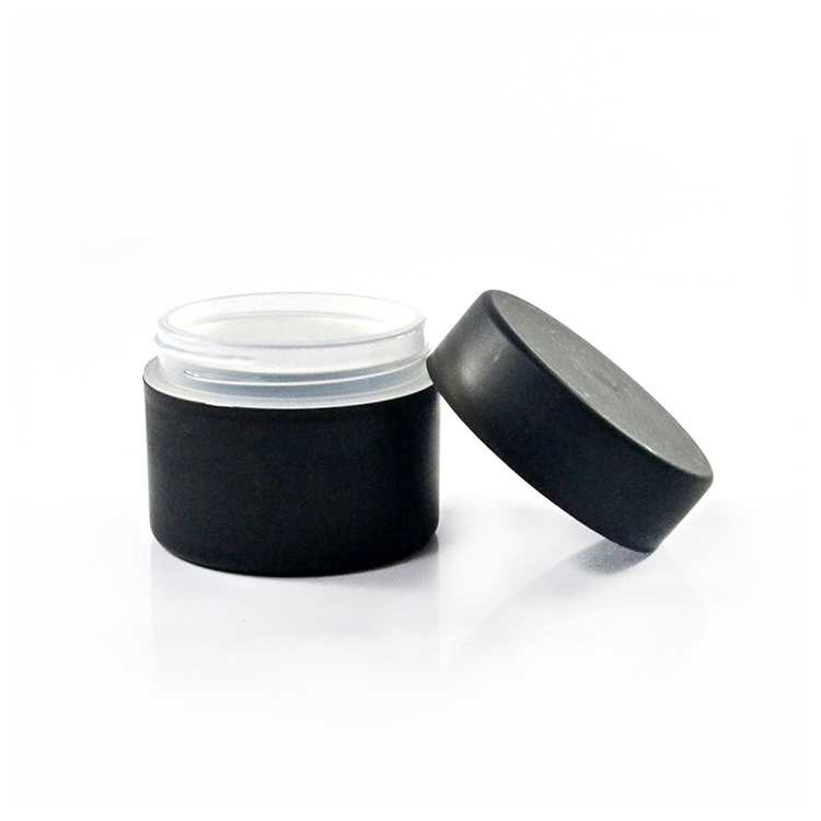 china suppliers 50g frost white black clear PP double wall plastic cosmetic cream jar