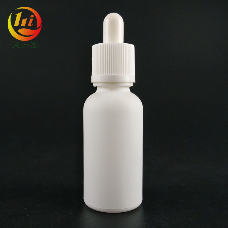 china wholesale 15 ml white matte essential oil bottle pipette 30ml frosted glass dropper bottle 30 ml