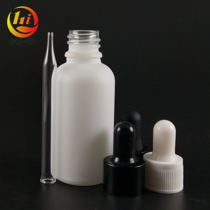 china wholesale 15 ml white matte essential oil bottle pipette 30ml frosted glass dropper bottle 30 ml
