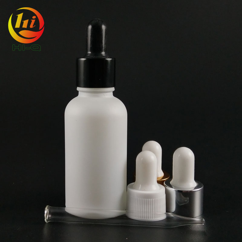 china wholesale 15 ml white matte essential oil bottle pipette 30ml frosted glass dropper bottle 30 ml