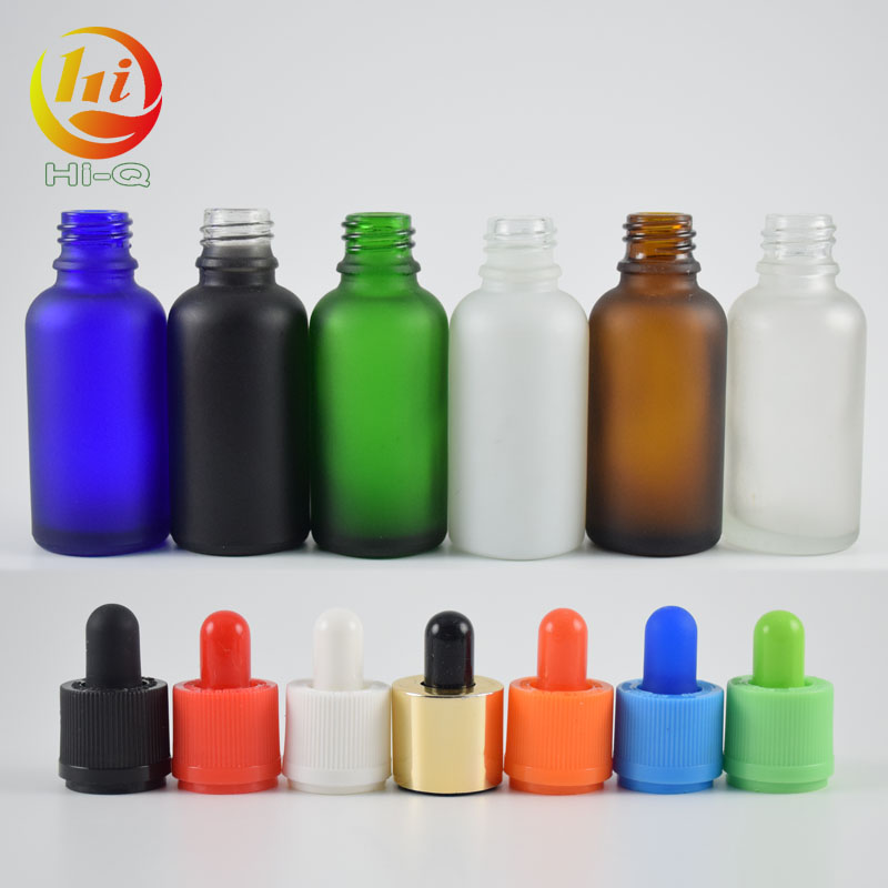 china wholesale 15 ml white matte essential oil bottle pipette 30ml frosted glass dropper bottle 30 ml