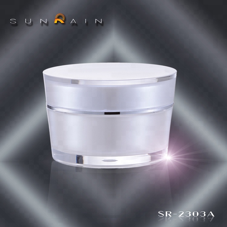 china yuyao sun-rain New design PMMA Cap Material and Skin Care Cream Use round cosmetic jars and bottles