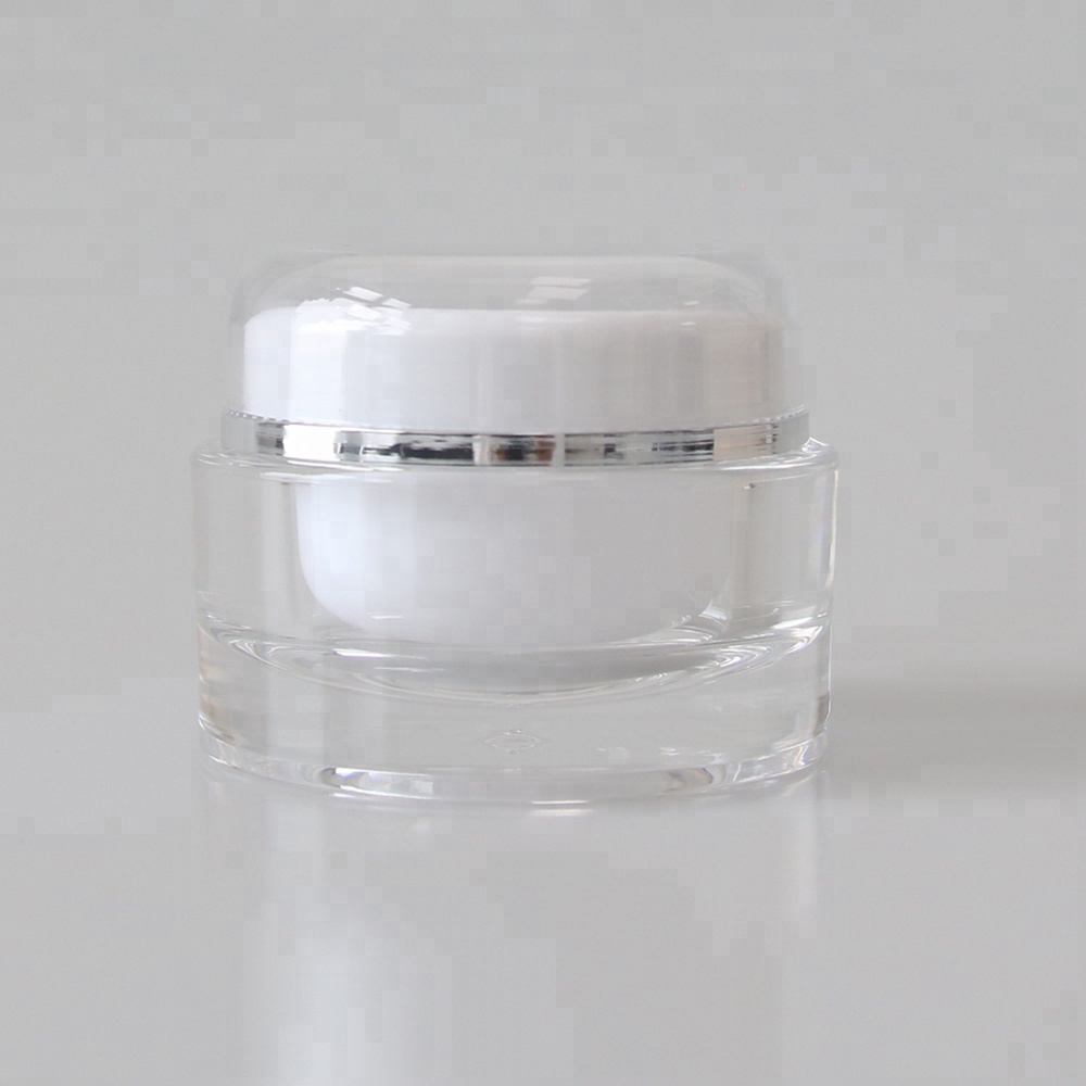 chinese supplier wholesale empty gold round acrylic plastic cosmetic cream jars with double wall cream jar 50g 100g 150g 200g
