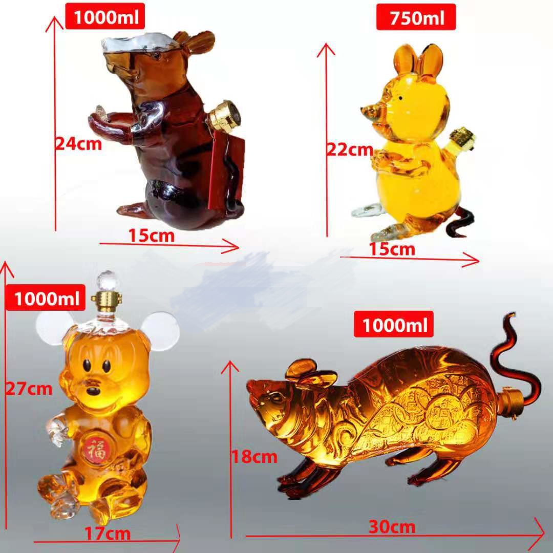 christmas absinthe glass bottle as gift