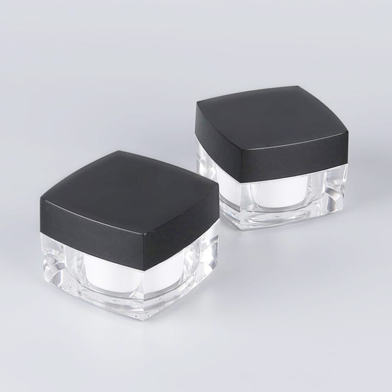 classic 0.5oz 1oz 2oz 4oz 8oz black round empty acrylic cosmetic jar