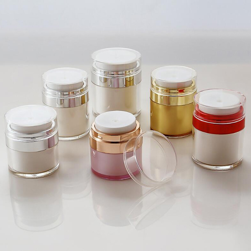 classic 0.5oz 1oz 2oz 4oz 8oz black round empty acrylic cosmetic jar