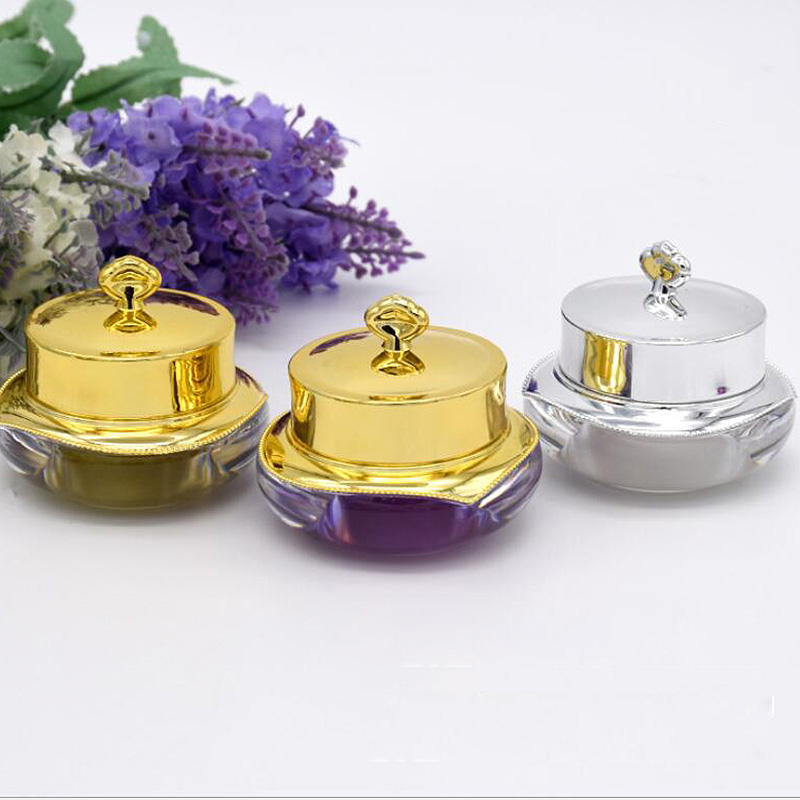 classic 0.5oz 1oz 2oz 4oz 8oz black round empty acrylic cosmetic jar