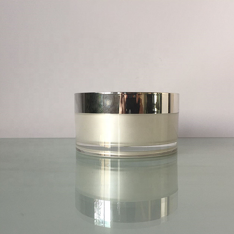 classic round silver lid blue plastic small cream jar pot for cosmetic 5g 10g 15g 20g 30g 50g