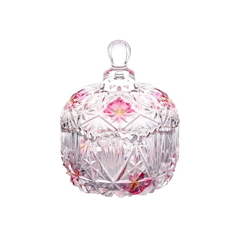 classic sugar pot with high quality spray color for home using restaurant and party using glassware customized wholesale