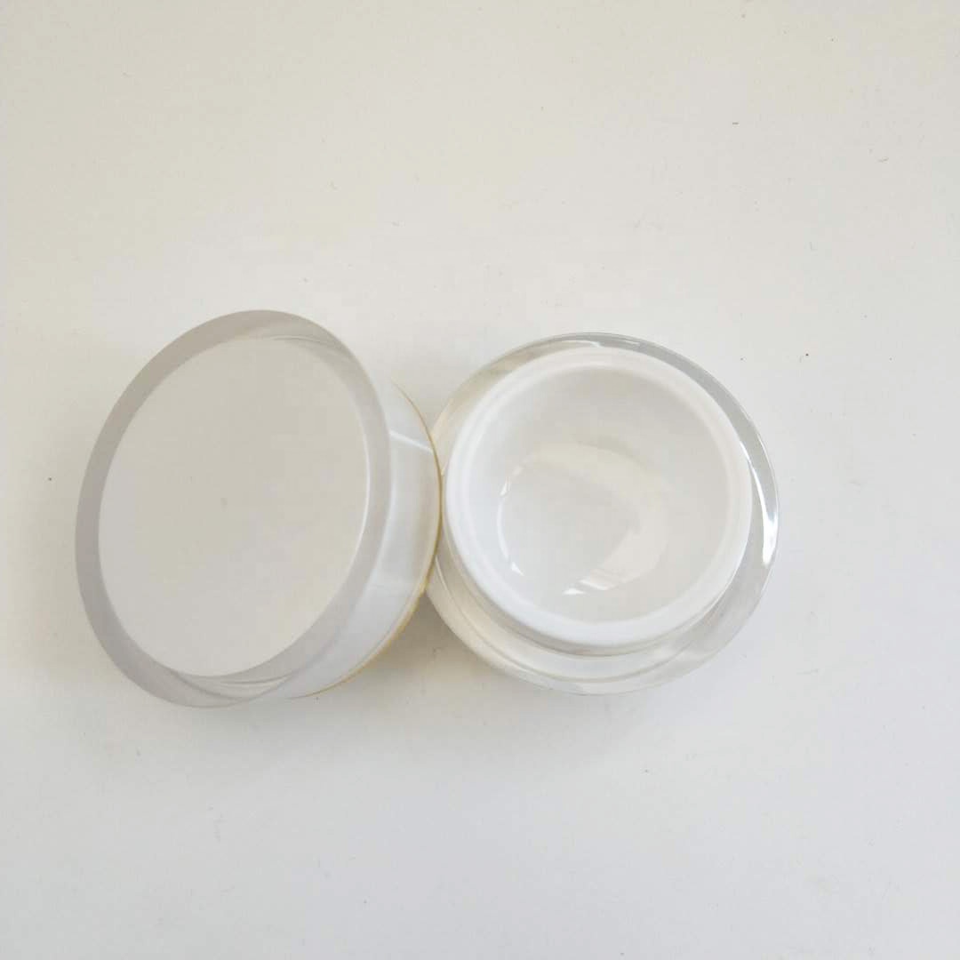 classic15g acrylic face cream jar pearl white jar 15g jar