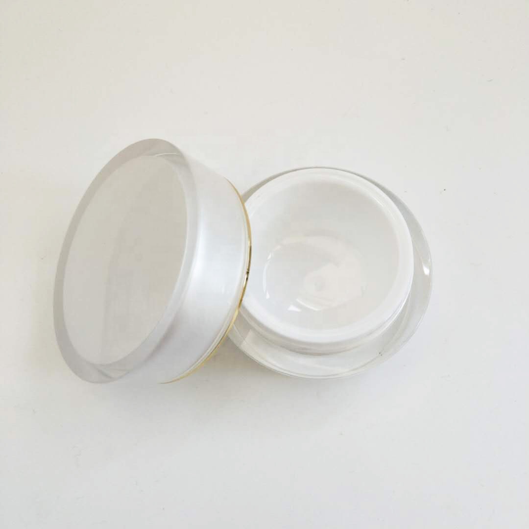 classic15g acrylic face cream jar pearl white jar 15g jar