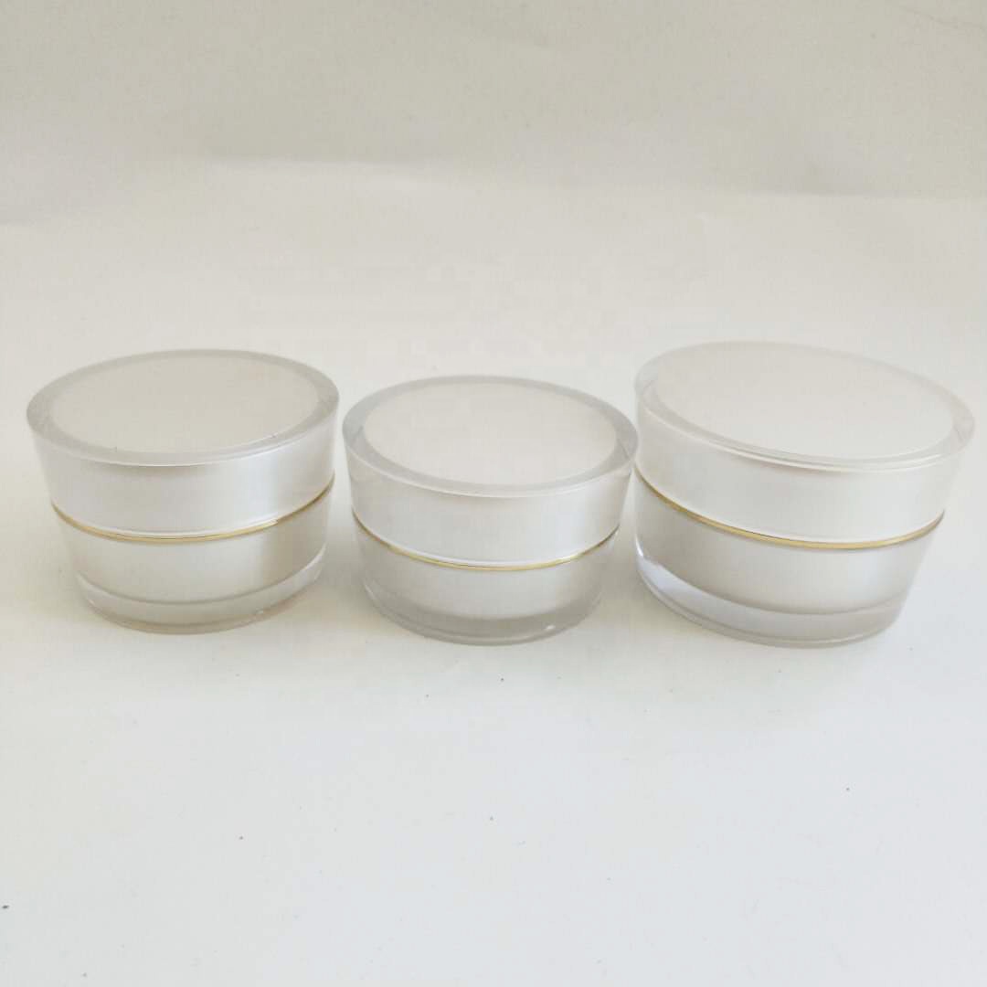 classic15g acrylic face cream jar pearl white jar 15g jar