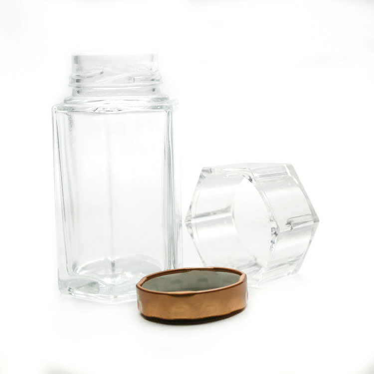 classy container 110ml (3.7oz) Glass Hex Jar 38mm T/O
