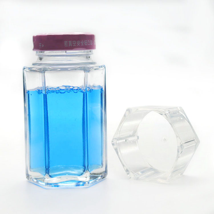 classy container 110ml (3.7oz) Glass Hex Jar 38mm T/O