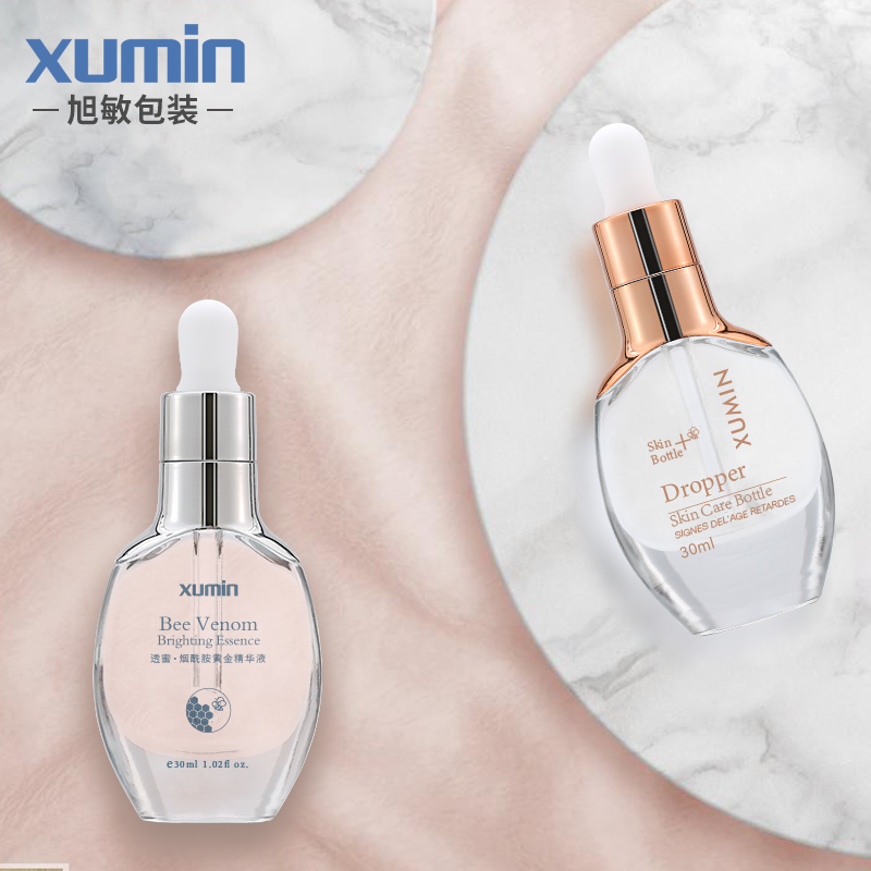 clear 30ml glass Dropper Empty Cosmetic Glass Bottle For Eliquid Essential Oil