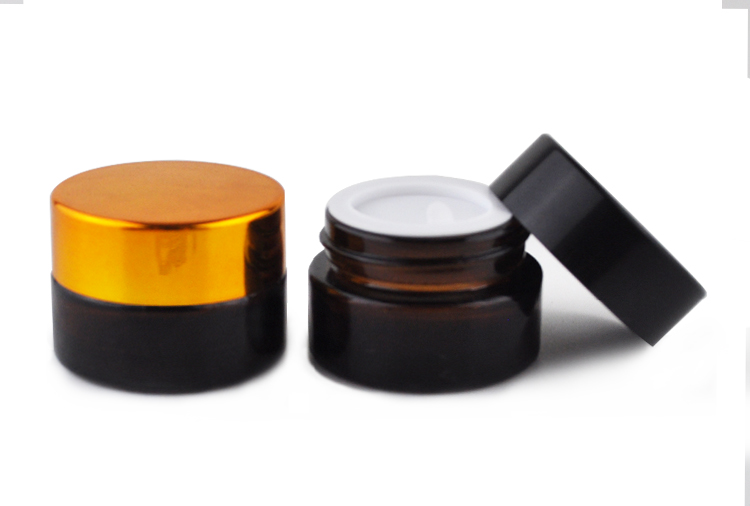 clear 5 ml 10 ml 15 ml 20 ml 30 ml 50 ml 100 ml cosmetic jar amber glass wide mouth skin care cream packaging