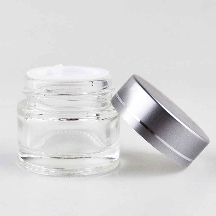 clear 5 ml 10 ml 15 ml 20 ml 30 ml 50 ml 100 ml cosmetic jar amber glass wide mouth skin care cream packaging