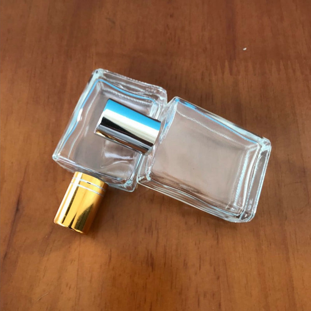 clear 6ml 10ml 15ml square airless cosmetic glass roller perfume bottle
