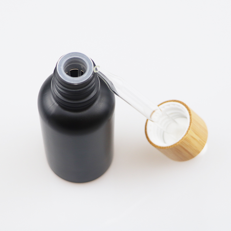 clear Frosted Glass Serum Dropper Bottle 5ml 10ml 15ml 20ml 30ml 50ml 100ml essential oil bottle bamboo dropper