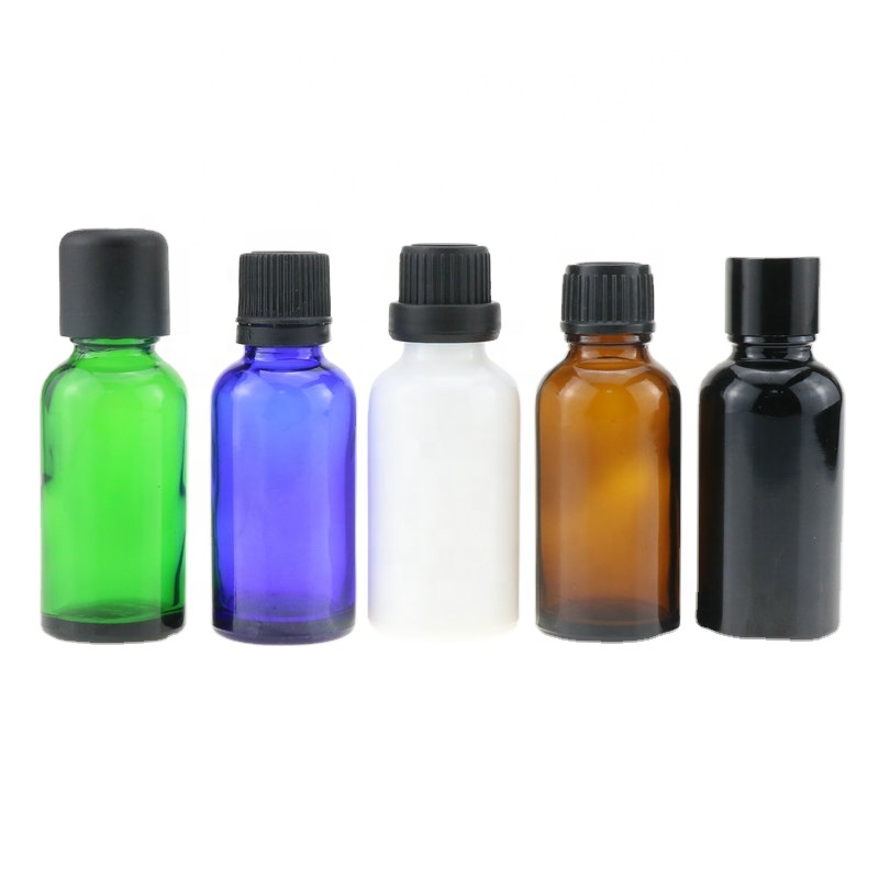 clear Glass Boston Round e cig juice dropper bottles essential oil glass bottles