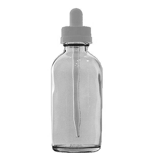 clear Glass Bottle 1/2 oz 1oz 2oz 4oz 8oz 16oz 32oz Boston Round Essential Oil Bottles