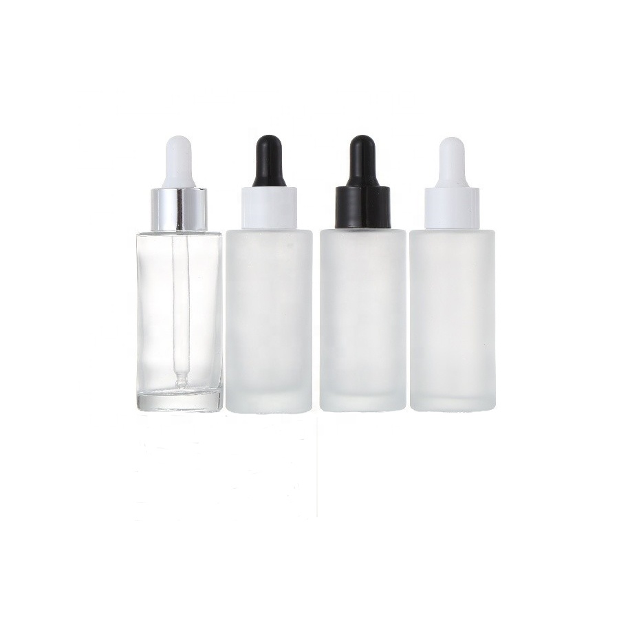 clear Luxury Cosmetic Container Glass Empty Makeup Containers Body Lotion Bottle Set