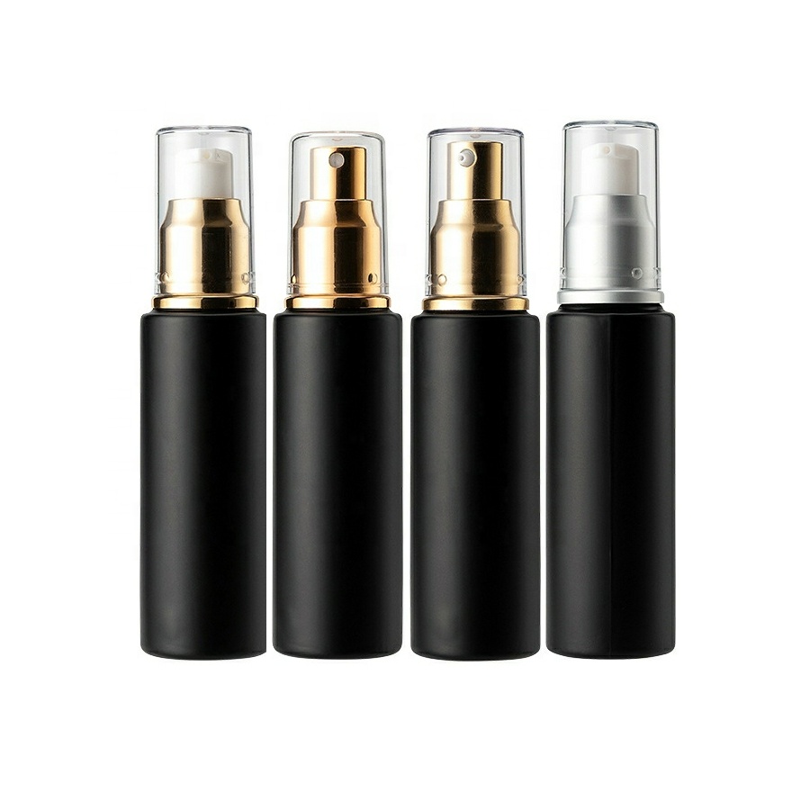 clear Luxury Cosmetic Container Glass Empty Makeup Containers Body Lotion Bottle Set