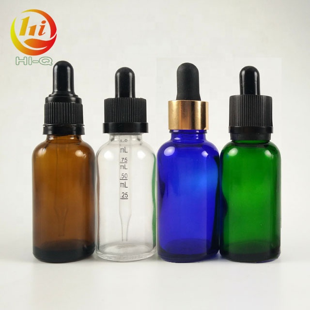 clear amber blue  green 1 ounce transparent 30ml bottle measure glass bottle pipette