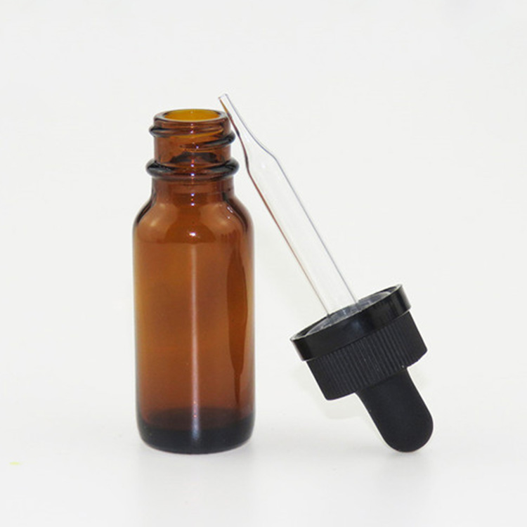 clear amber green blue european 15 ml capacity boston round bottle with plastic dropper for e liquid